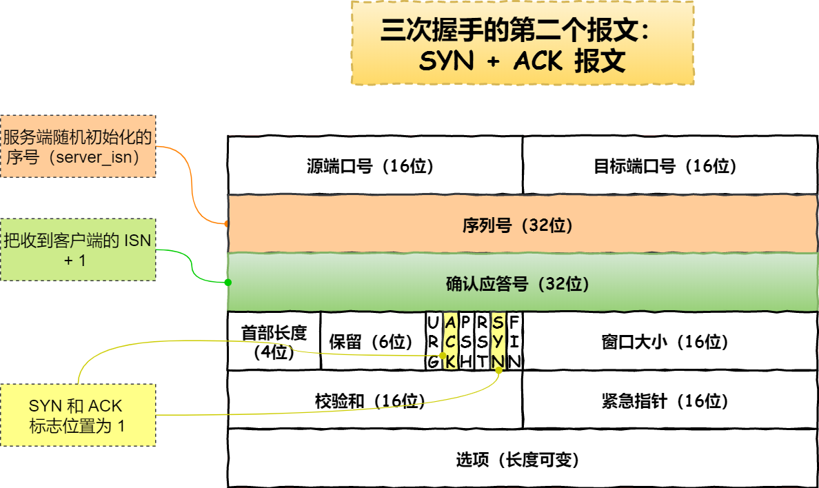 SYN+ACK 报文结构